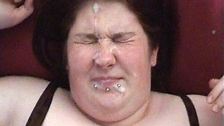 Fat Girl Dislikes Facial (Cum Goes Up Her Nose)