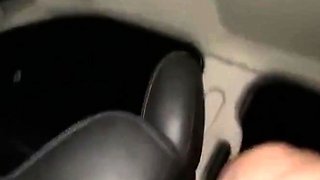 Cheating Blonde Girl Blowjob in Car