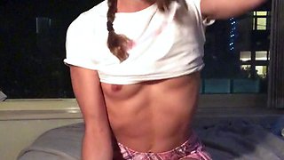 Beautiful Sonya having a horny solo toy masturbation