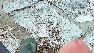 Dick Flash! We Got Caught! Teacher Handjob Nude at the Sea in Croatia! - Misscreamy