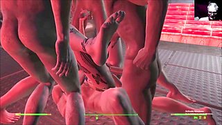 Gangbang soldiers in Fallout 4 with Depravedworldz in a wild gaming hook-up