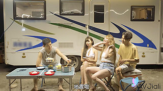 Ranako and Friends Go Camping and She Ends up Getting Fucked in the Tent