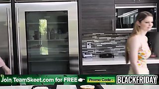 Big boobed beauty gets in distress! now she has to suck her stepbro's cock in front of their freak stepmother