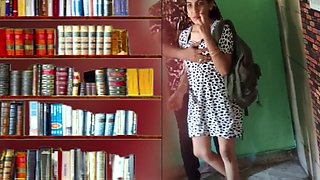 Hot Indian Students Sex in Library