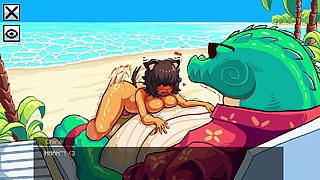 Curly-haired toon babe Indieharem gets banged in wild hentai action