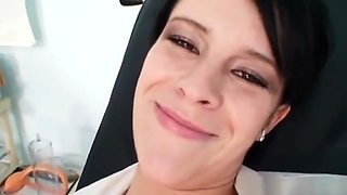 Beautiful big tits nurse internal pussy shots