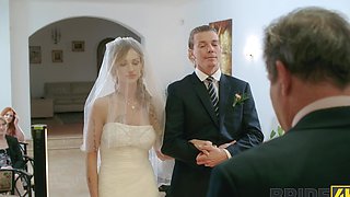 Impressive moments of severe sex right on her wedding day