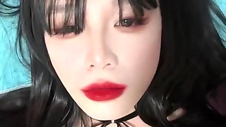 The Kitten in Heat Shoots a Huge Amount of Cum on My Black Clothes and Can't Stop at All