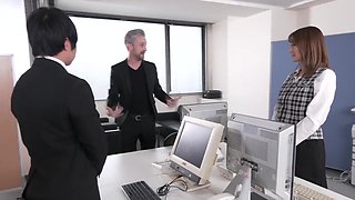 Mio Shido Office Worker-Interracial Threesome