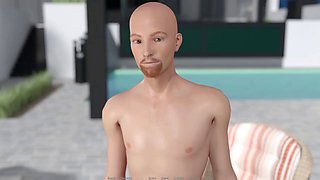 Cuckolded husband watches wife with big boobs have wild anime adventures