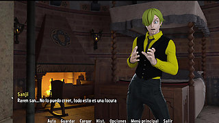 Sanji Fantasy Toon Adventure - The Cumshot on Raven's Face