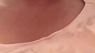 Spitting on My Big Tits and Pierced Nipples and Make Wet My T-shirt