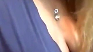 Blonde Teen Rides a Dildo