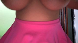 Curvy busty Latina seduced her neighbor and got some cam on her face
