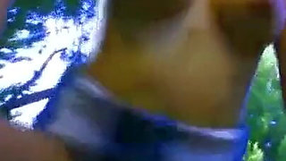 Stunning blonde anally fucked by the swimming pool in outdoor activities