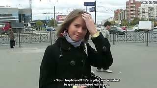 Sex in public toilet for pickup girl