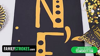 Stepdaddy fucks his naughty stepsisters in hot family taboo fantasy