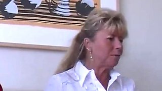 Milf and young lesbians pussy licking dildo playing