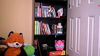 Blonde tight pussy babe solo toy fun in glamour masturbation