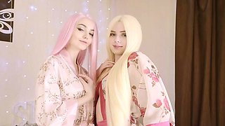 Russian Lesbian gets cum in her pussy: Cumshot, Small Tits  Petite Porn