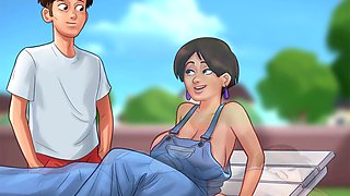 Summer fun with Diane, giving her a handjob while applying sunscreen