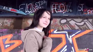 Shy German Teen Gets Picked Up & Fucked Hard in Public Street Casting