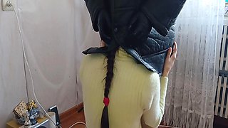 Steamy girl-on-girl action as schoolgirls IkaSmokS get caught by their teacher