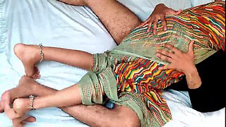 Hot Indian aunty with a big booty gets a rough pounding