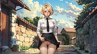 College of Mysteria: Blondie Looses Her Virginity by Very Big Fat Cock in the College - Episode 2