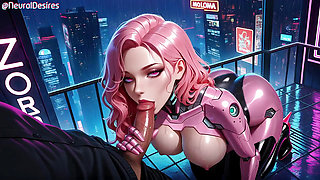 Cyberpunk Temptress: Neon Circuit Ecstasy