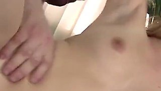 Hot brunette teen gets pounded from behind