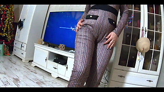 Risk in Tight Leather Cameltoe, Blowjob & Cum on My Downjacket Twice 235- Preview