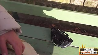 Real pulled mature giving brain to lucky stranger