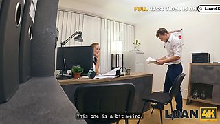 Loan4k. czech girl with Huge Boobs is smoking clerk’s Big Cock in his office