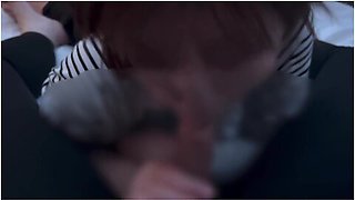 Glasses Girl Gets Caught By The Smell Of Dick And Sucks Up A Lot Of Sperm