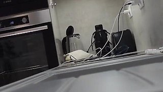 Hot Beautiful Cute and Horny French Blonde Flashes Her Tight Shaved Pussy and Naked Ass Under Her Satin Nightie
