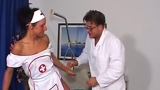 Attractive German Nurse Rides Doctor's Dick Until Massive Cumshot