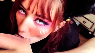 Extreme amateur brunette pov blowjob