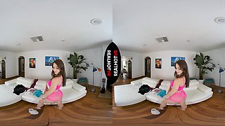 Masturbate To My Teen Tits While I Try On Sexy Cocktail Dresses & Tight Short Shorts - RealHotVR