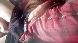 Young teenage boy masturbating with vibrator