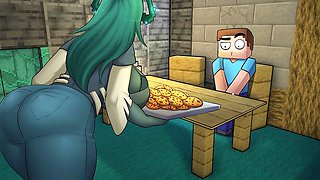 Jaw-dropping Minecraft giantess gives deep throat and more in this wild parody collection