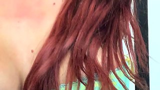 Great Big Boobs On Masturbating Redhead