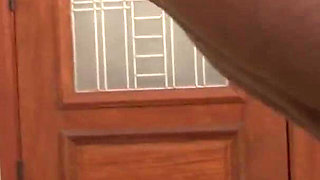 Sexy Ebony Chick in Fishnet Sucks and Fucks Her BF's Huge Dong