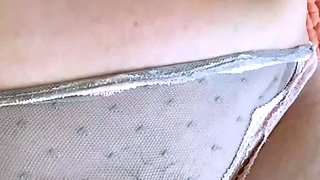 Busty curly brunette with big boobs fucks on couch