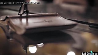 Busty BBW Bride Gia Paige Gets Rough Doggystyle from Dirty Priest