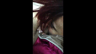 Wife Comes Down and Gives Me a Blowjob in the Car While Husband Cuckolds at Home