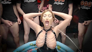 Sexy Cougar with Big Tits in Cum and Piss in Mouth Ggg John Thompson