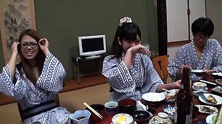 Asian schoolgirl enjoy group sex