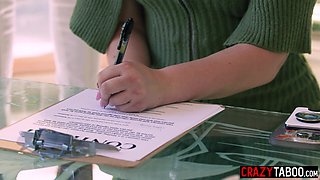 Horny shemale and babe banged big titties