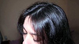 Amateur Bikini Babe in Blue is POV Blowjob Slut